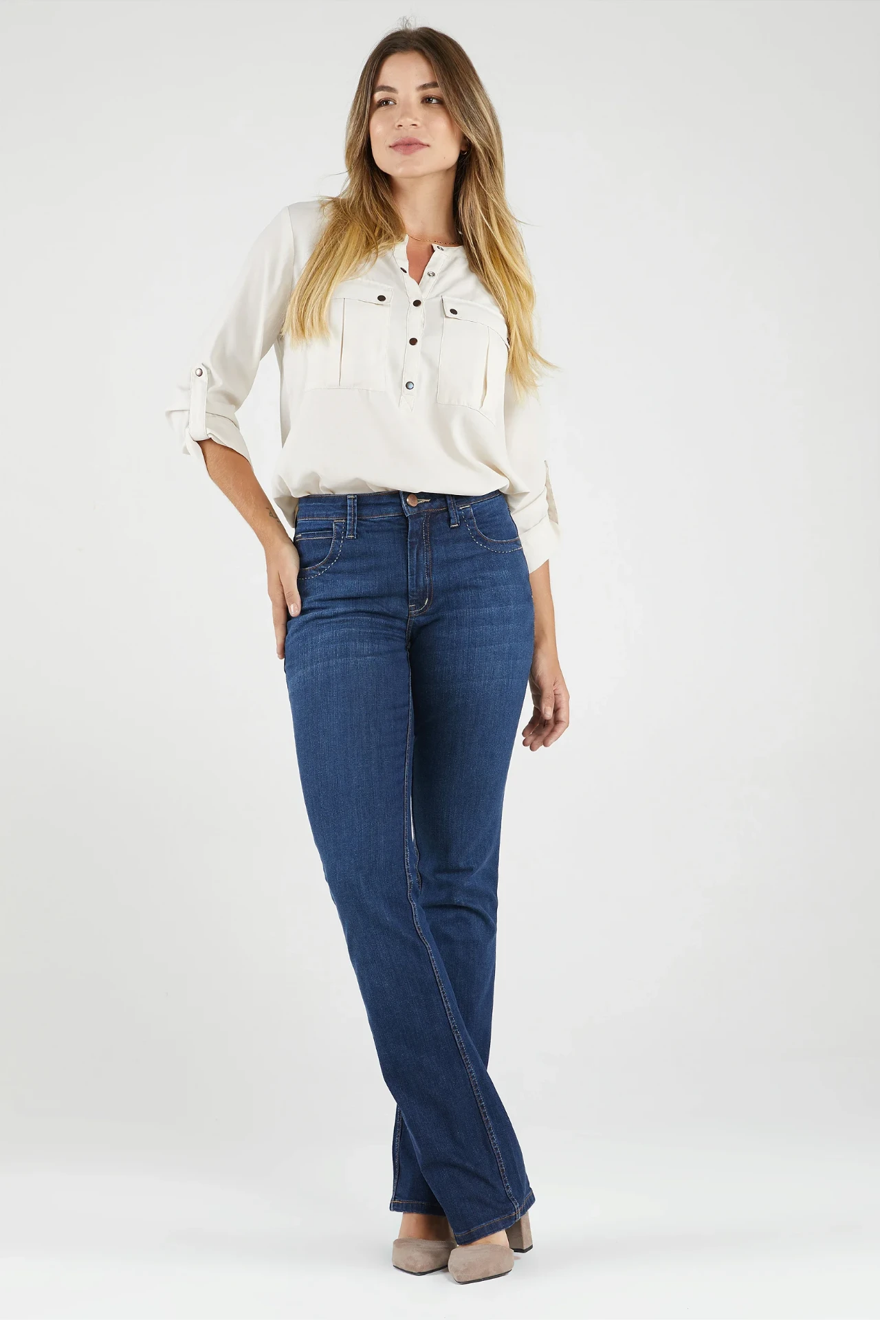 Calça Jeans Bootcut Escura